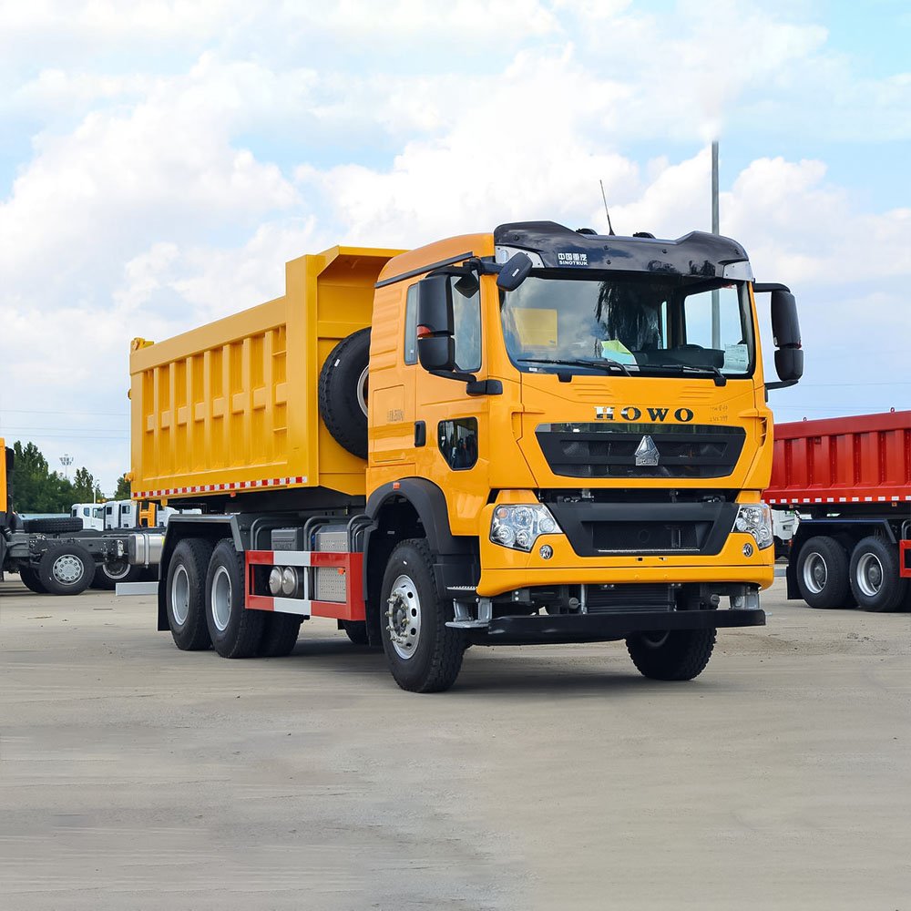 HOWO TX 6X4 400HP dump truck with front lifting 6.3m cargo body