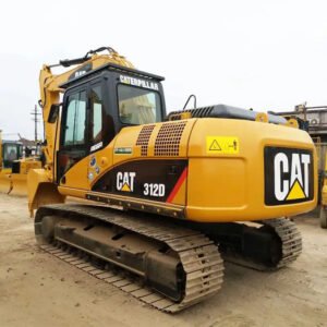 High-quality used CAT 312D hydraulic excavator in good condition. Features a 0.52 cubic meter bucket and 12.9 ton operating weight, ideal for construction and earthmoving projects.