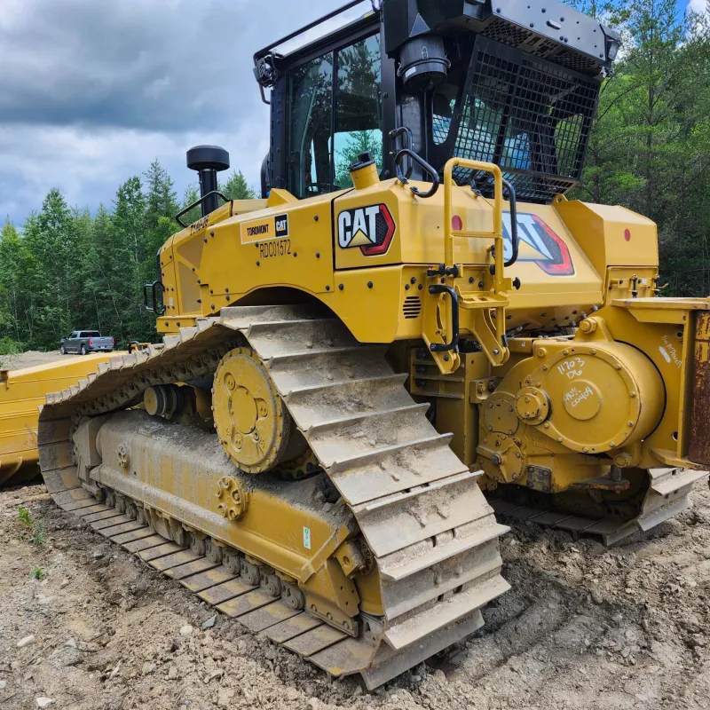 Used CAT Bulldozer 3/4 front angle showing blade and tracks