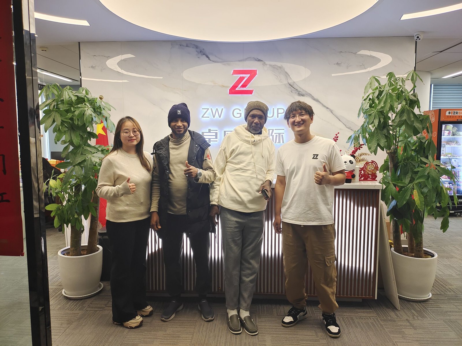 European clients touring ZW Group and inspecting trucks