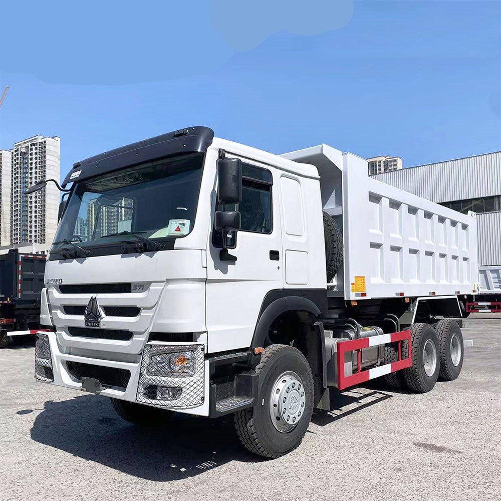 HOWO 371HP 6X4 White Dump Truck for heavy material hauling