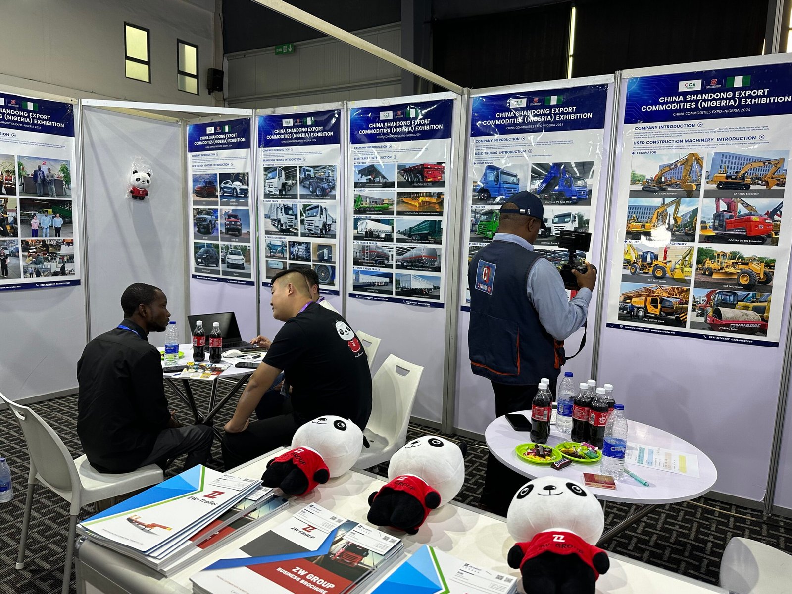 ZW Group display of HOWO trucks at Nigeria exhibition booth