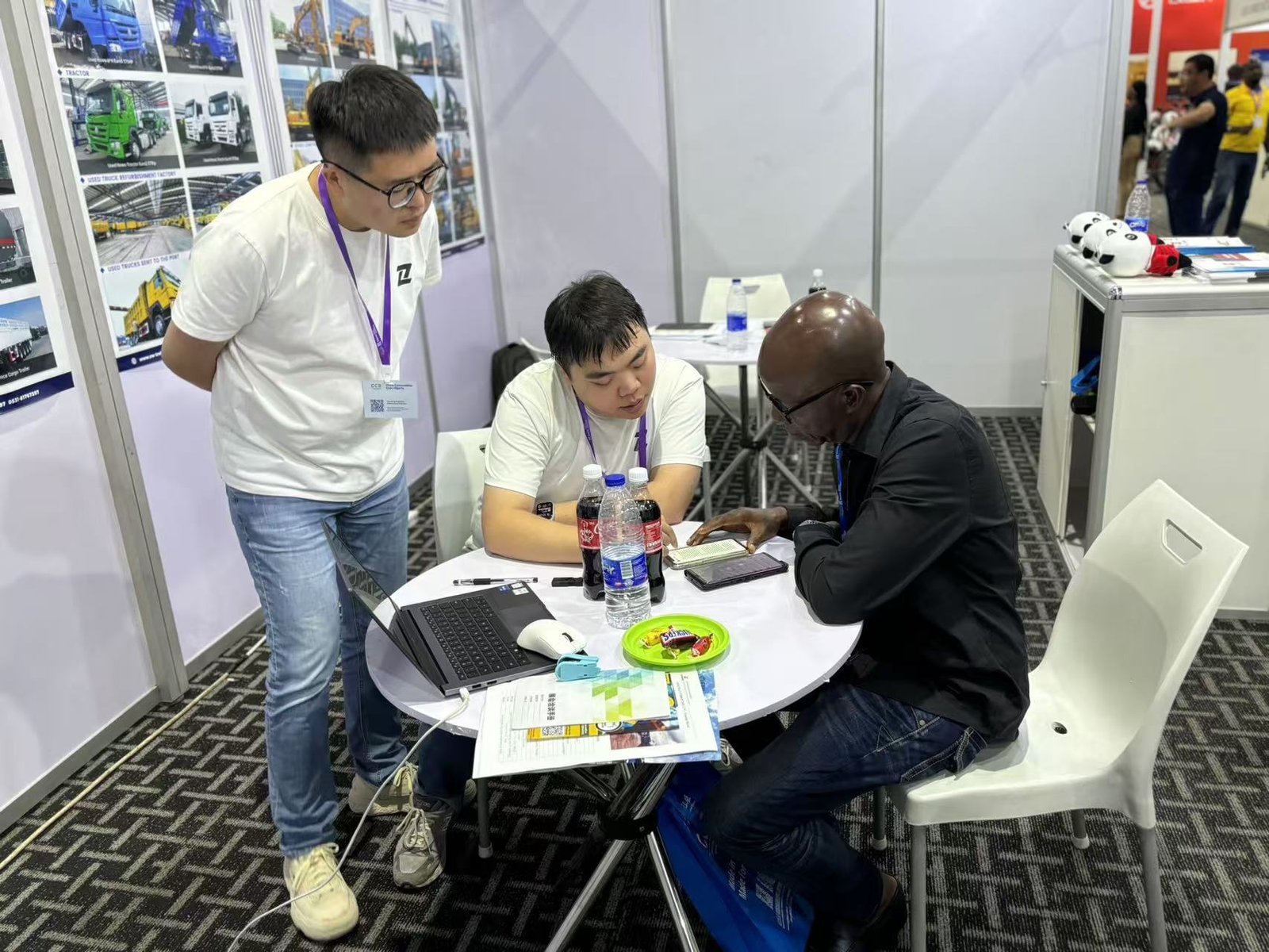 ZW Group display of HOWO trucks at Nigeria exhibition booth