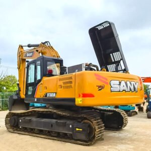 Used Sany SY365H Excavator front view showing large body, robust undercarriage, and hydraulic boom