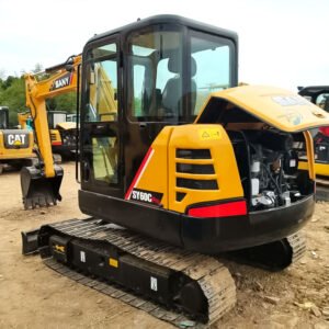 Used Sany SY60C Excavator front view showing compact body and hydraulic arm