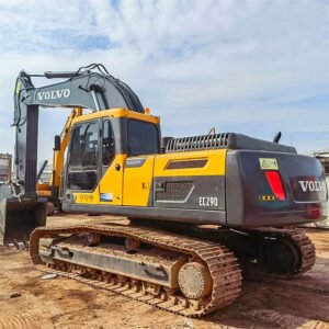 Volvo EC290 Excavator side view and 3/4 angle boom extended