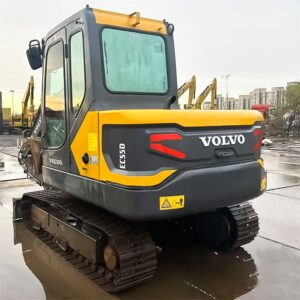 Used Volvo EC55 Excavator highlighting compact size and robust design