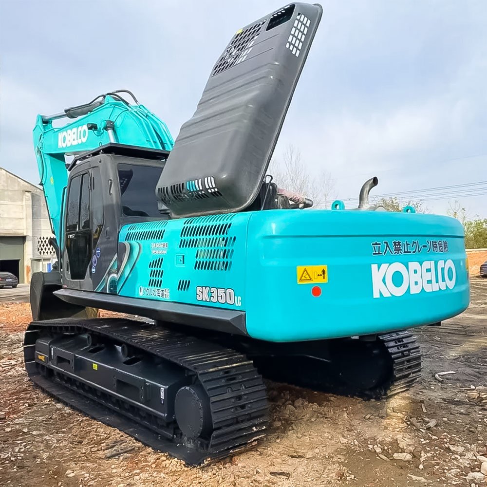 Used Kobelco SK350 Excavator highlighting robust construction and high performance