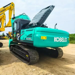 Used Kobelco SK260 Excavator highlighting robust construction and medium-duty performance