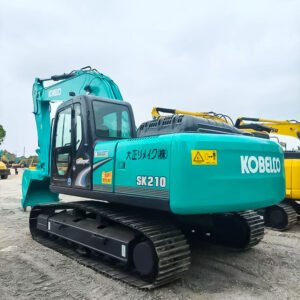 Used Kobelco SK210 Excavator highlighting robust construction and medium-duty performance