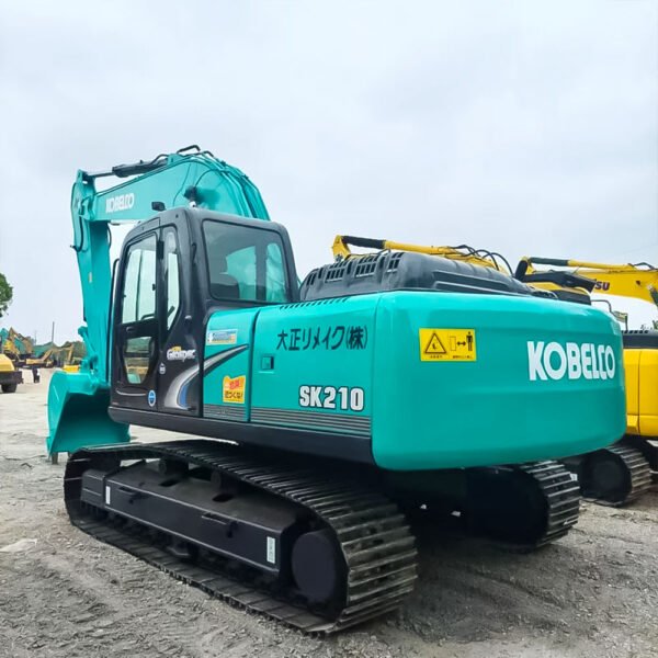 Used Kobelco SK210 Excavator highlighting robust construction and medium-duty performance