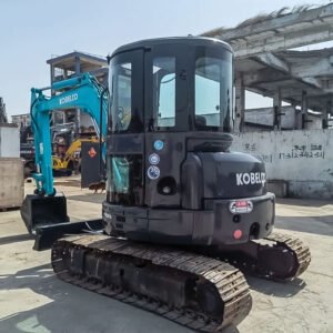 Used Kobelco SK55 Excavator showing compact design and durable construction