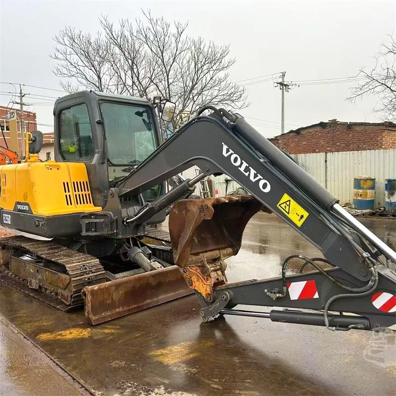 Close-up of Volvo EC55 Excavator boom showing strength and heavy-duty construction