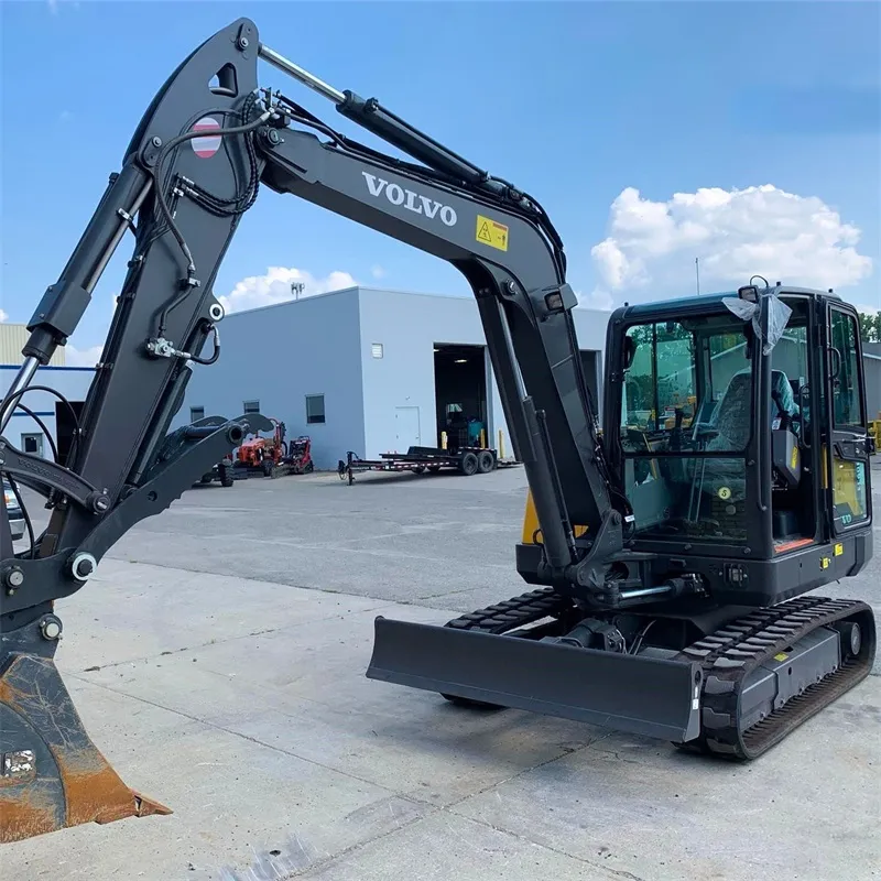 Close-up of Volvo EC60 Excavator boom and bucket