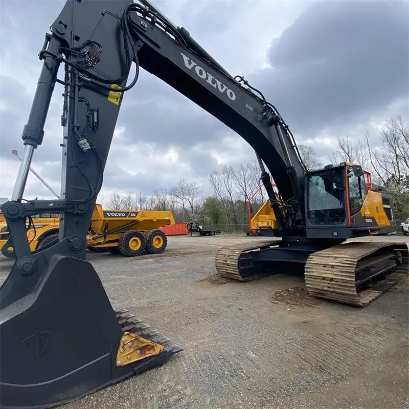Close-up of Volvo EC480 Excavator boom showing strength and heavy-duty construction