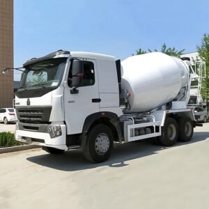 Howo A7 6x4 concrete mixer truck with 9m³ mixing drum, heavy-duty chassis, and robust construction
