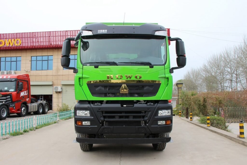 Sinotruk HOWO TX 460HP 8X4 Dump Truck front view, heavy-duty construction
