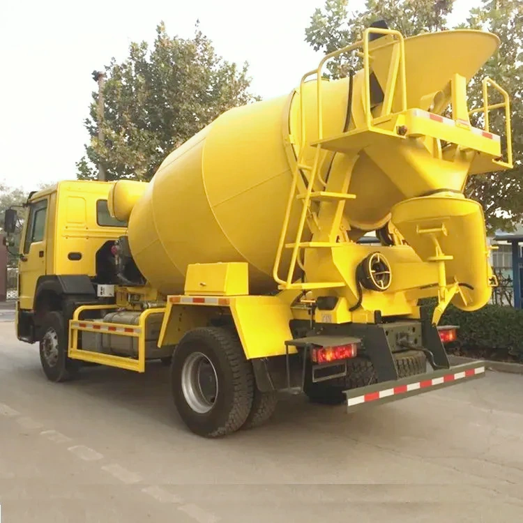 Howo 4x2 Concrete Mixer Truck 3/4 angle with 4 m³ mixing drum
