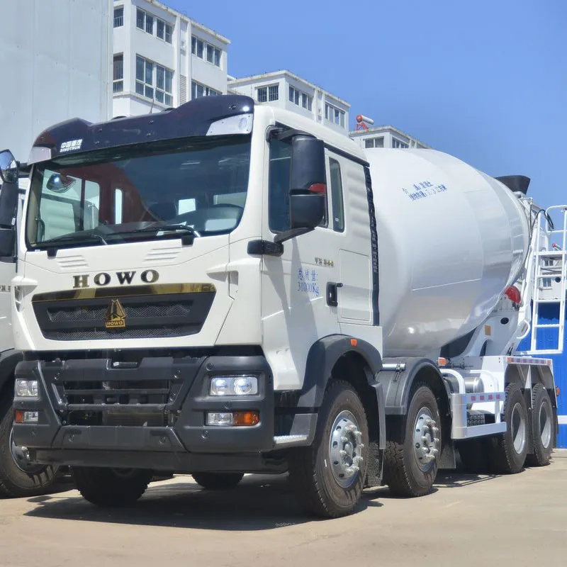 Howo TX Concrete Mixer Truck three-quarter angle with visible drum and chassis design.
