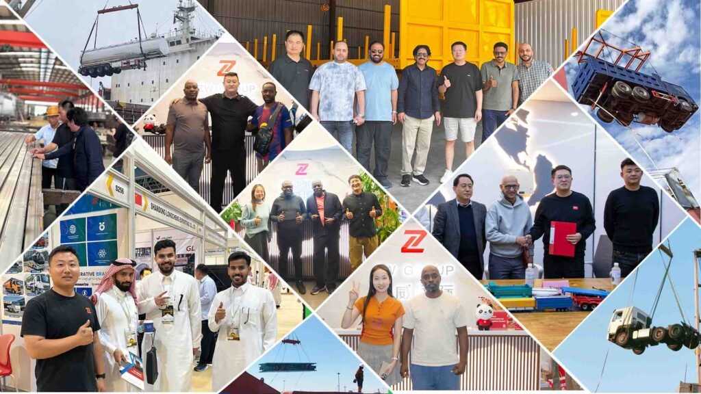 ZW GROUP global clients visit, international customer handshakes, purchase contract signing, and truck inspection