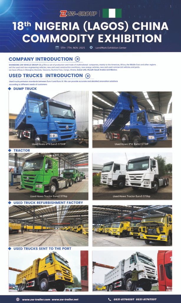 Collection of second-hand HOWO trucks