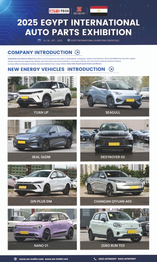 ZW Group new energy vehicles including electric and hybrid trucks, showcasing low-emission, high-efficiency, and safe logistics solutions