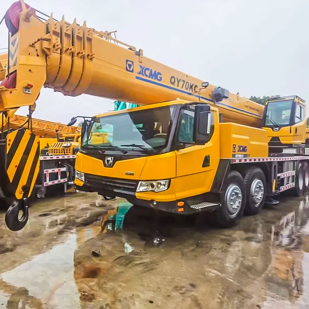 Used XCMG QY70KC 70-ton all-terrain truck crane for construction and industrial lifting