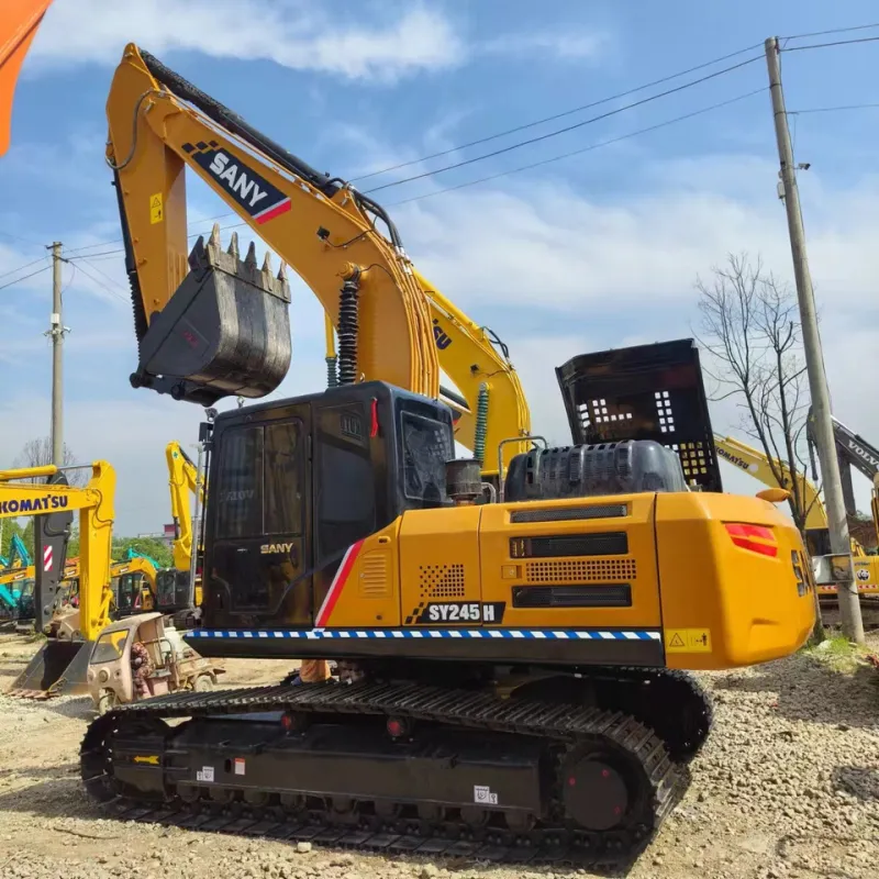 Brand New Sany SY245H Excavator side view – durable heavy machinery for construction and earthmoving