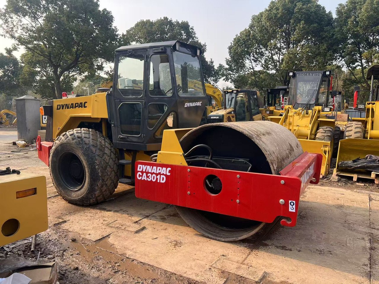 Side view of Used Dynapac CA301D Road Roller for construction and road compaction