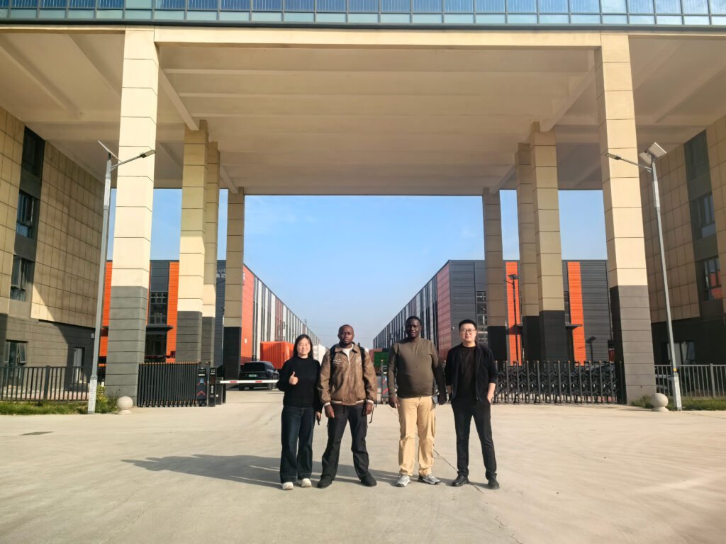 Congo clients visiting ZW Group Vehicle factory, inspecting 21 HOWO trucks and 24 ZW flatbed semi trailers