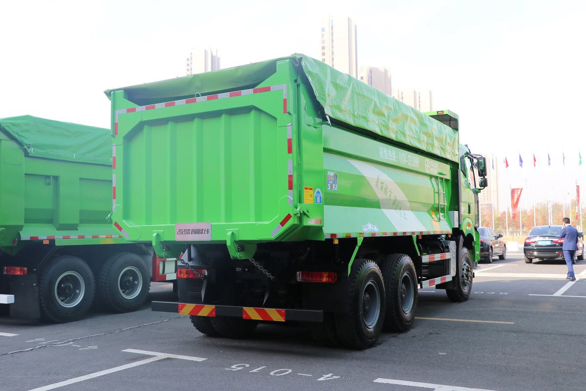 FAW J6P 6x4 390HP Dump Truck rear 3/4 view