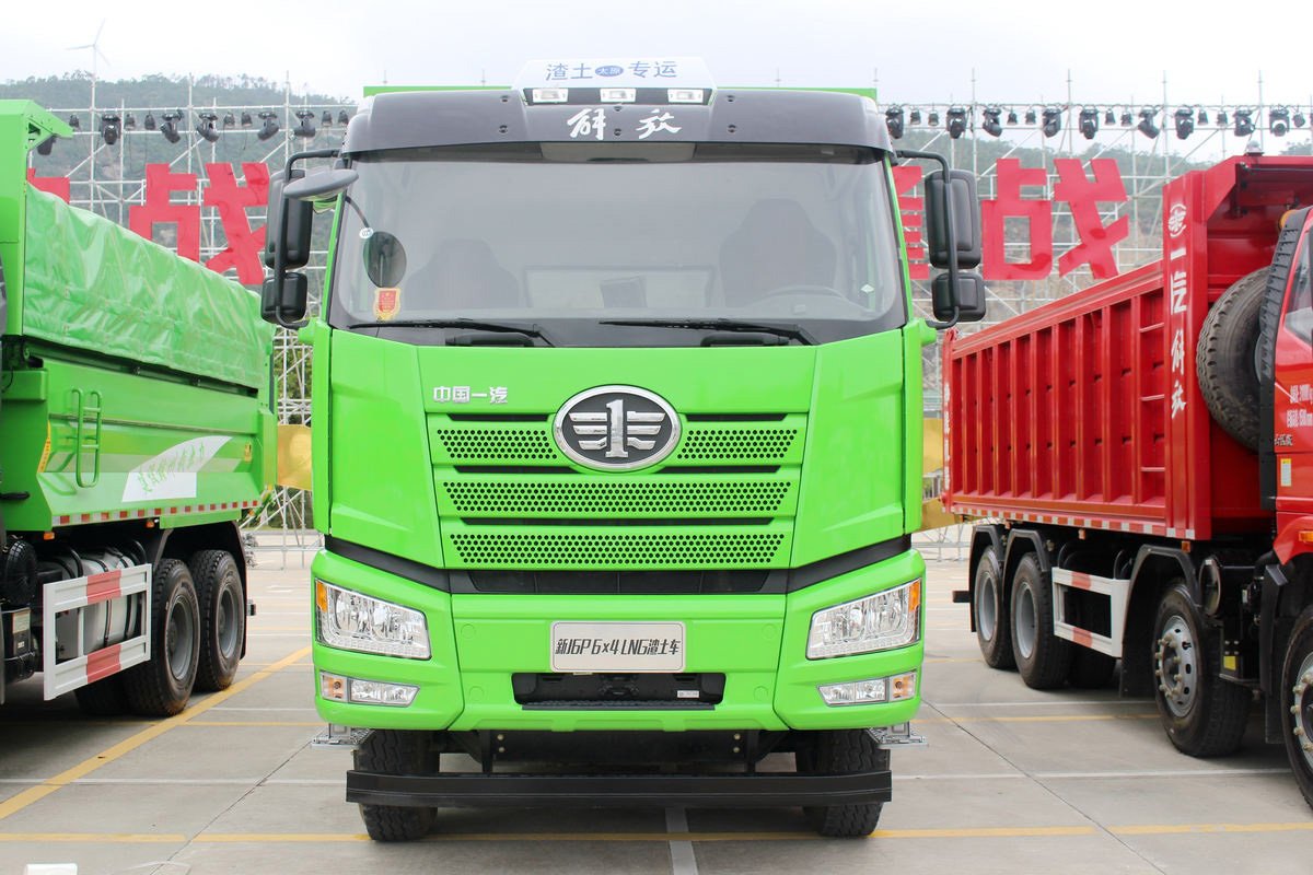 FAW J6P 6x4 430HP Dump Truck front view, heavy-duty tipper, construction vehicle