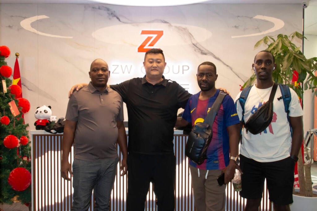 Burundi customers visiting ZW Group for HOWO tractor truck and semi trailer purchase.