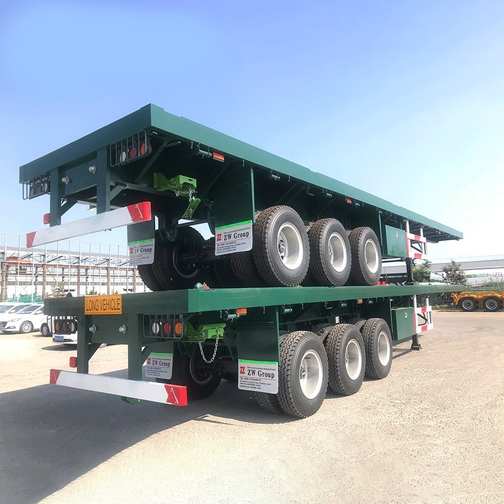 40ft flatbed semi trailer for sale for Burundi transport project