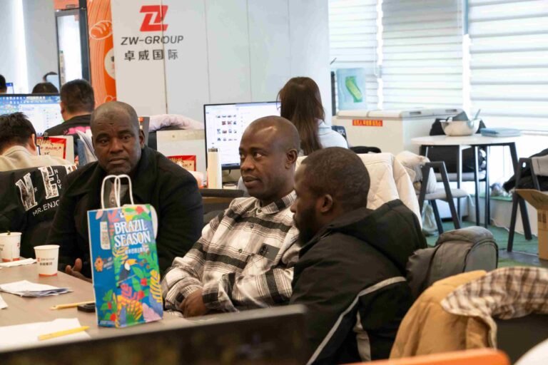 Nigerian logistics clients visiting ZW Group to inspect FAW tractor trucks