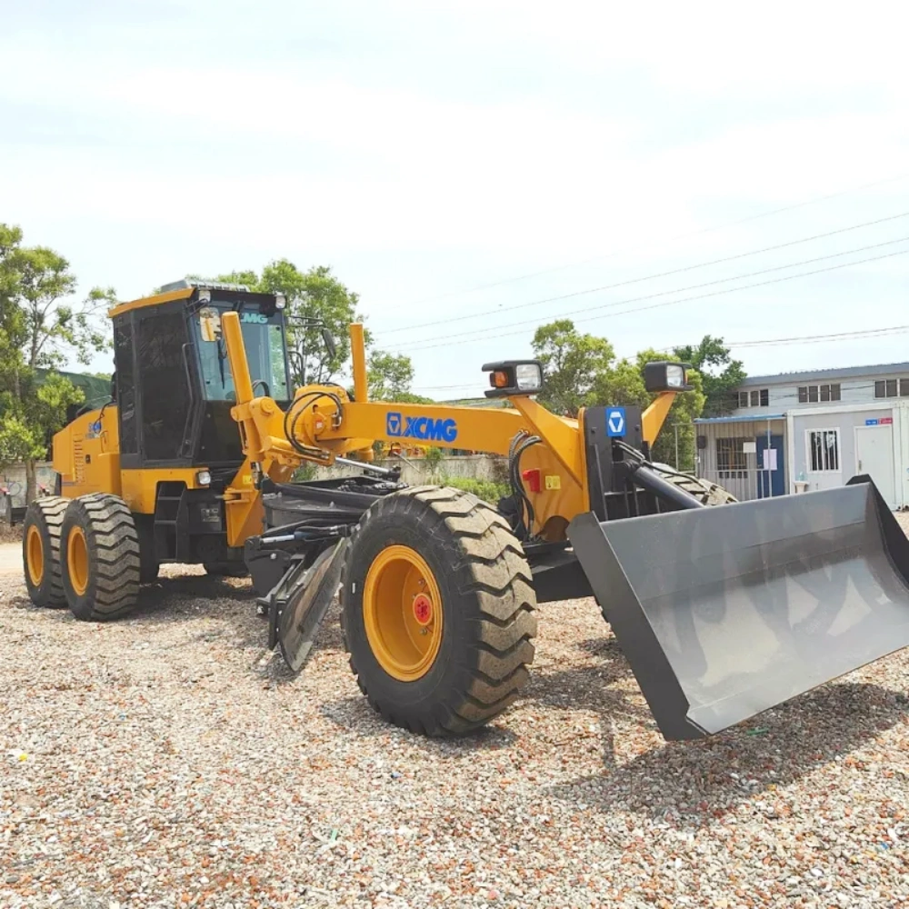 XCMG GR2153 motor grader side view showing full machine for road construction and grading work