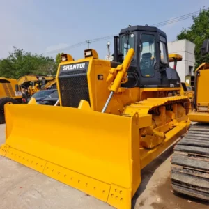 Shantui SD16 bulldozer front view heavy-duty crawler dozer for earthmoving, grading, and construction projects with durable structure