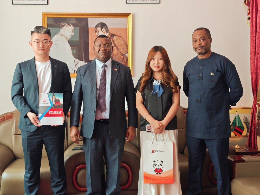 ZW Group management holding a strategic briefing with Zambian Embassy officials, a trusted Truck and Machinery Supplier China.