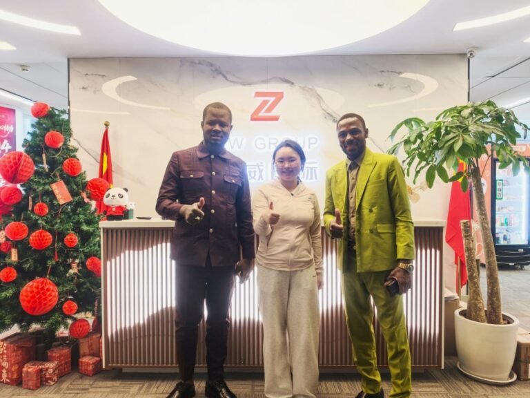 Burkina Faso customers visiting ZW Group headquarters for HOWO dump truck procurement discussion and cooperation