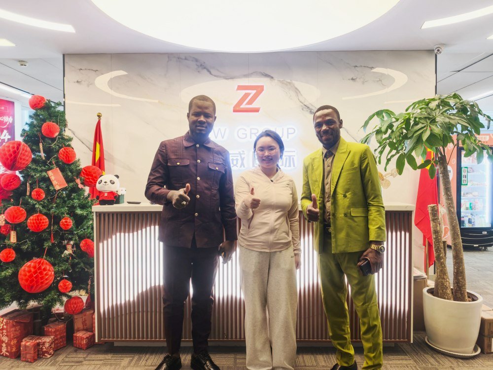 Burkina Faso customers visiting ZW Group headquarters for HOWO dump truck procurement discussion and cooperation