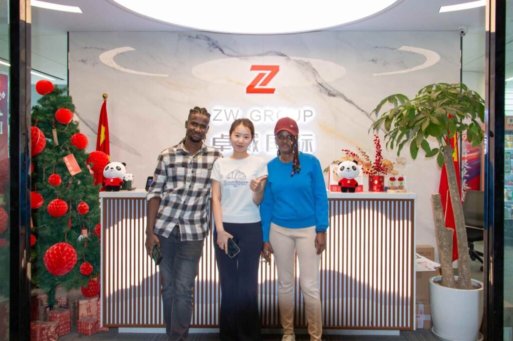Burkina Faso clients visiting ZW Group office to customize Shacman dump trucks.