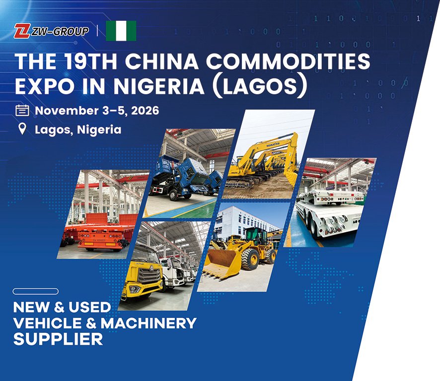 ZW Group heavy trucks and construction machinery at Nigeria Expo 2026